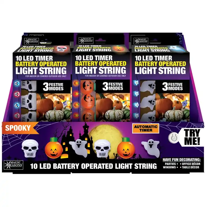 Assorted 0 In. Led Spooky Light String Halloween Decor