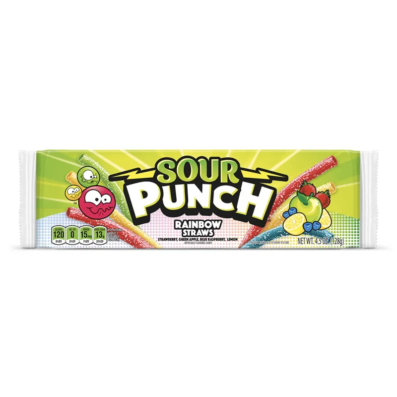 Rainbow Straws Candy 4.5 Oz