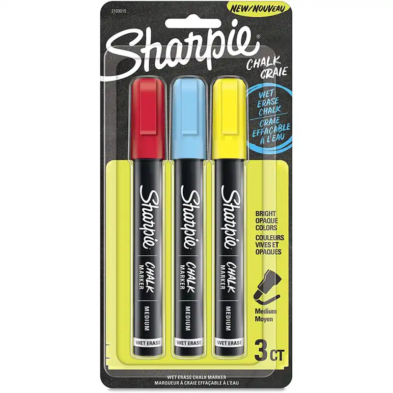 Assorted Medium Tip Chalk Marker 3 Pk