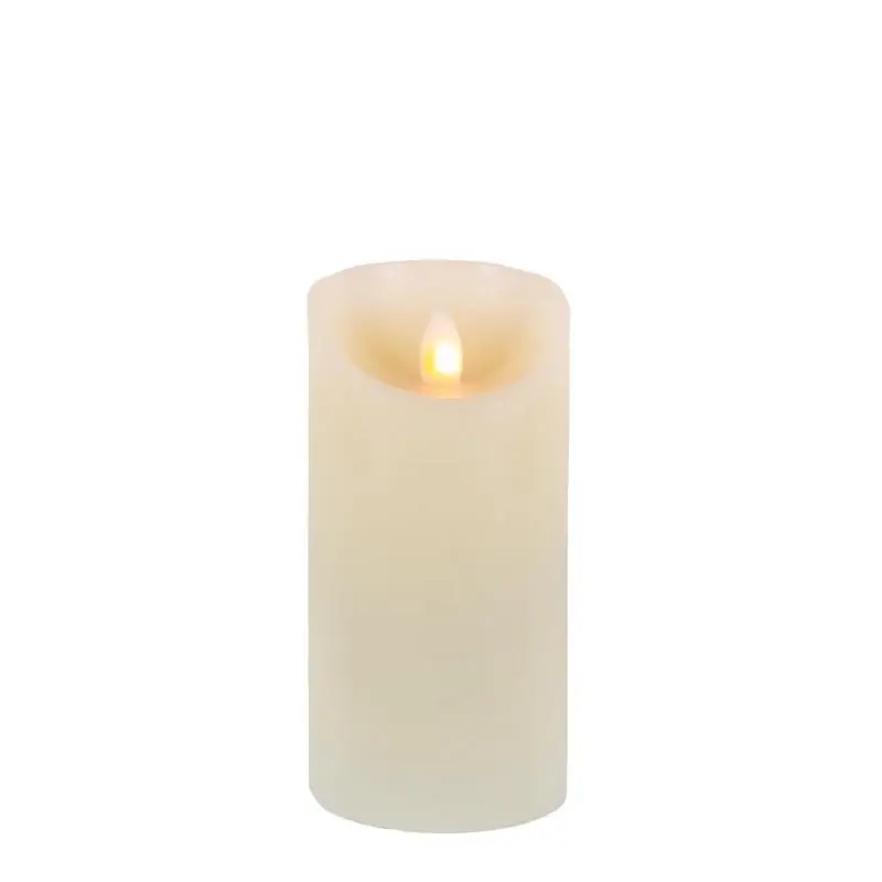 Bisque No Scent Scent Flameless Pillar Candle