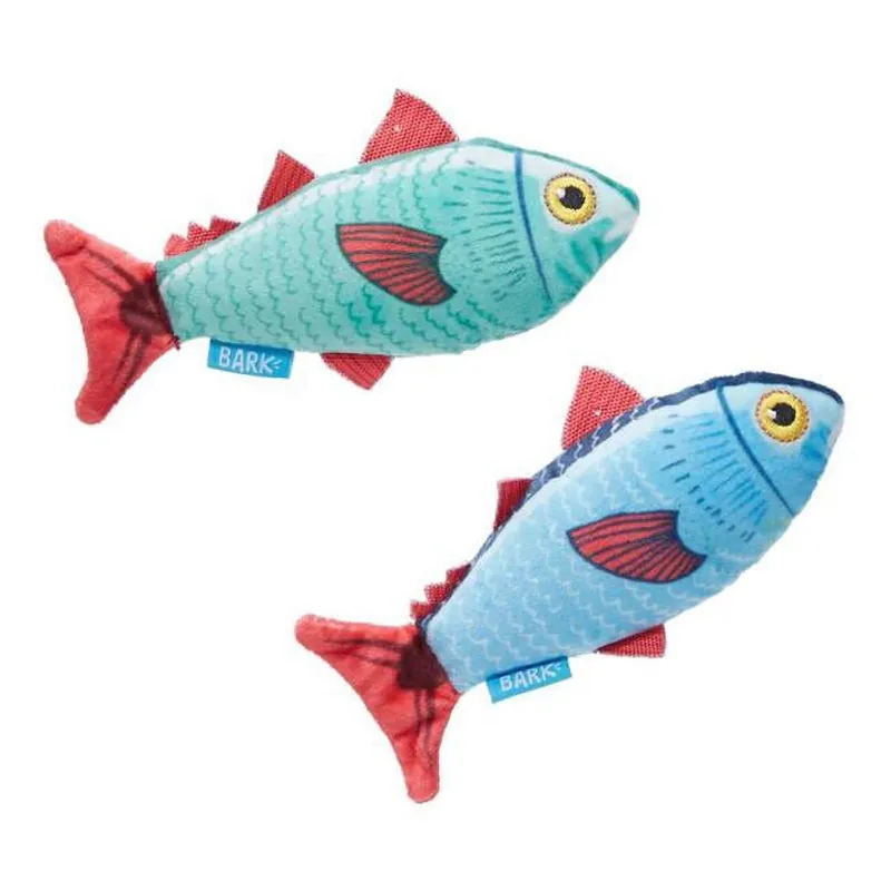 For Dog Blue/red Plush Mike & Mike The Trout Twins Dog Toy 2 Pk