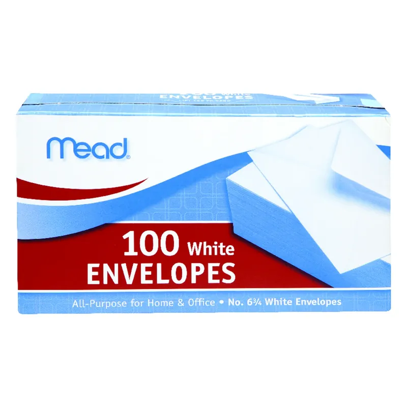 3.63 In. W X 6.75 In. L A6 White Envelopes 100 Pk