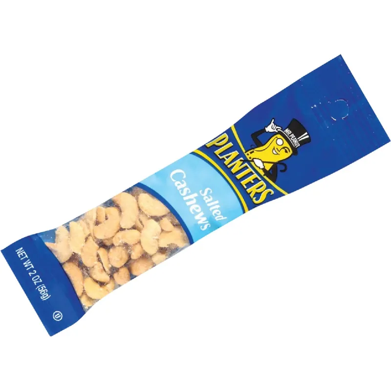 Salted Cashews 2 Oz Tube Bag - Perfect Snack Anytime