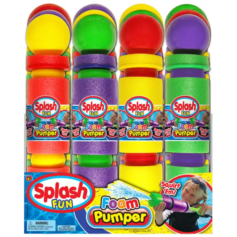 Splash Foam Pumper Water Toy Soft Foam/plastic 1 Pk