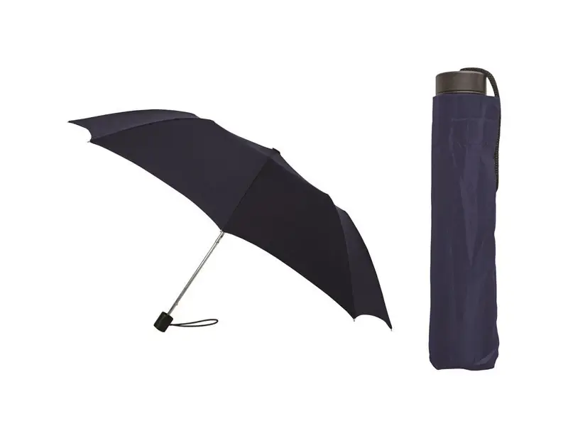 Blue 42 Inch Diameter Compact Umbrella With Metal Frame