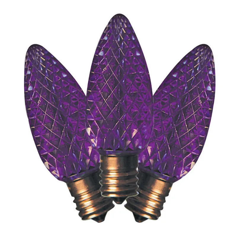 Led C9 Purple 25 Ct Replacement Christmas Light Bulbs