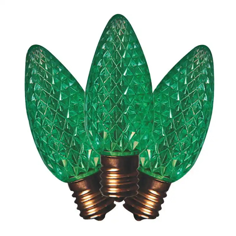 Led C9 Green 25 Ct Replacement Christmas Light Bulbs