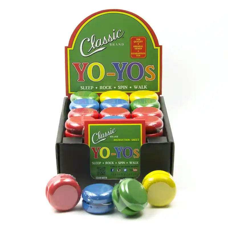 Classic Wooden Yo-yo Assorted Colors For Ages 3 And Up