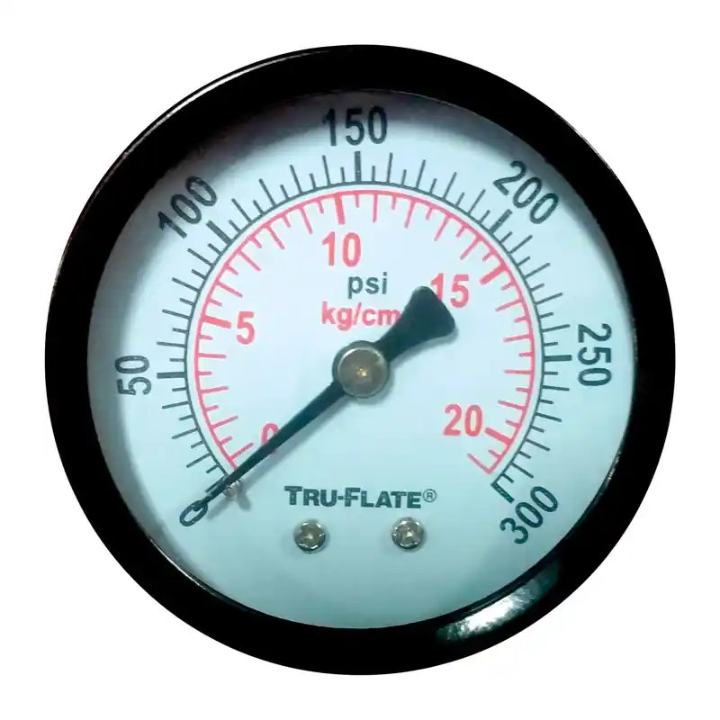 Polycarbonate Air Line Gauge 1/4 In. Npt 300 Psi Back Mount