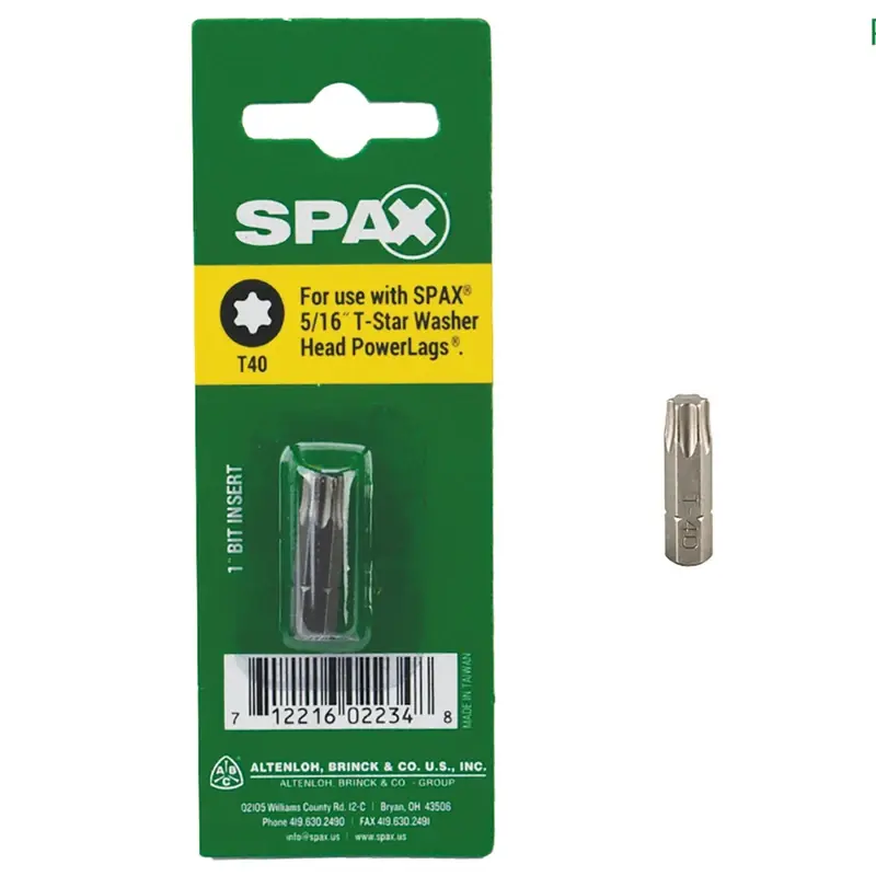 T-star Washer T40 X 1 In. L Driver Bit Steel 1 Pc
