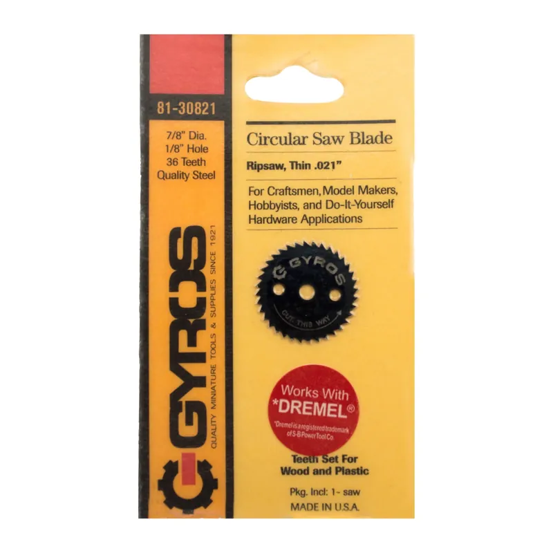 7/8 In. Diameter X 1/8 In. Ripsaw Steel Circular Saw Blade 36 Teeth