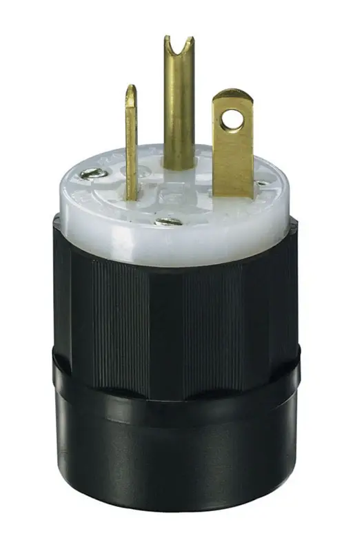 Industrial Nylon Ground/straight Blade Plug 6-20p 18-10 Awg 2 Pole 3 Wire
