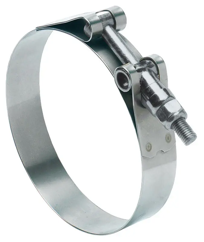 2 In To 2.31 In. Sae 200 Silver Hose Clamp With Tongue Bridge Stainless Steel Band T-bolt