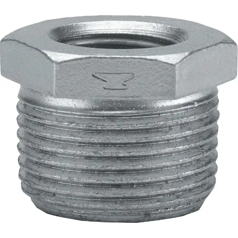 Galvanized Pipe Hex Bushing, 3/4 X 3/8 In.