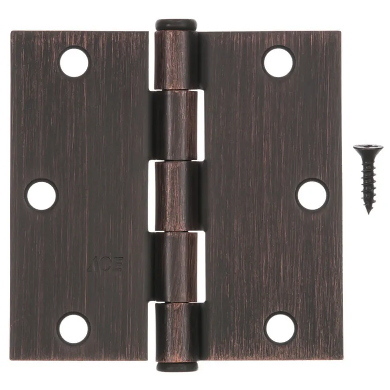 3-1/2 In. L Oil Rubbed Bronze Residential Door Hinge 12 Pk