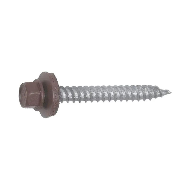 Grip-rite Pro-twist No. 9 Sizes X 1 In. L Hex Hex Head Screws W/washers