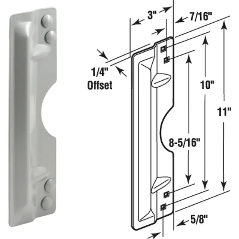 3 In. X 11 In. Heavy-duty Steel Latch Guard For Out-swinging Doors