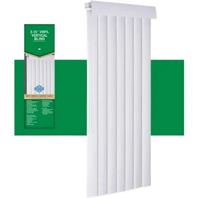 Vinyl 3-1/2 In. Blinds 78 In. W X 84 In. H White