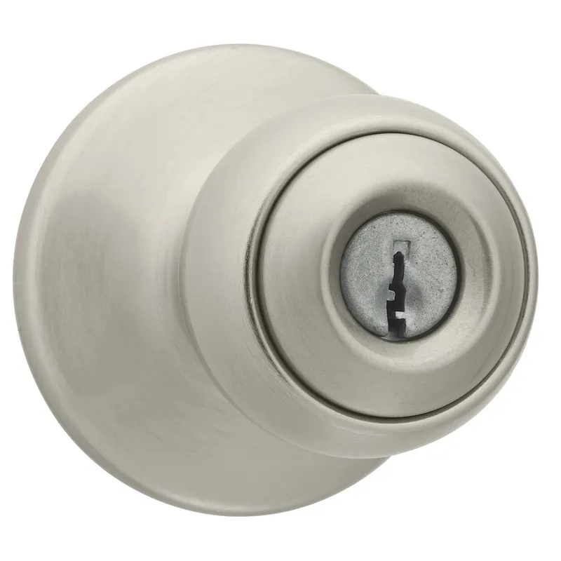 Polo Satin Nickel Entry Door Knob 6-way Adjustable Latch Grade 3 Security