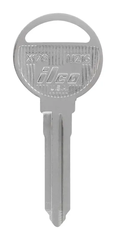 Traditional Key Automotive Key Blank Double For Ford Silver