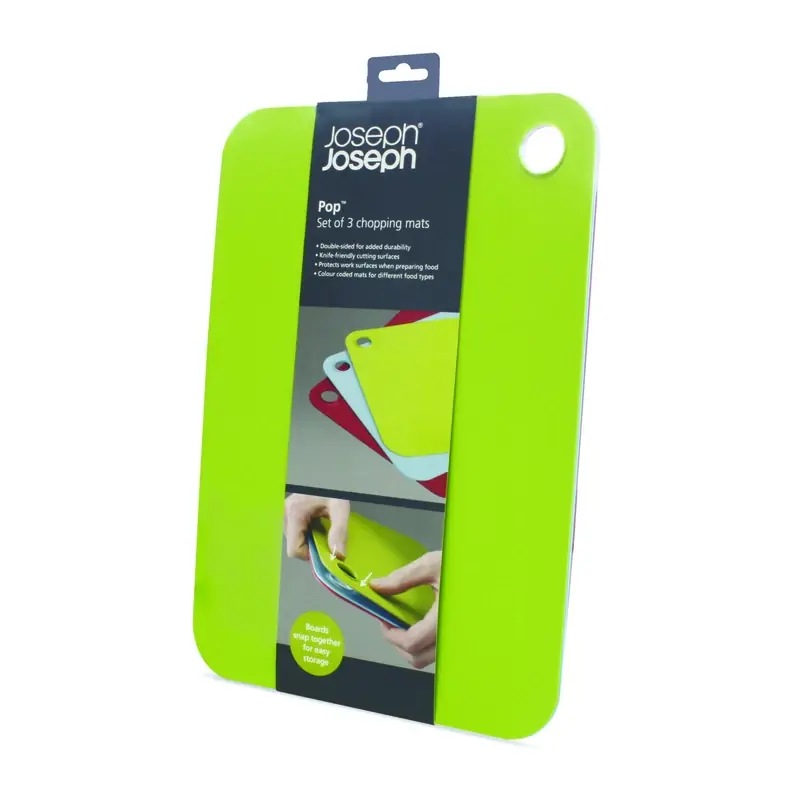 Pop 13.5 In. L X 9.5 In. W X 0.25 In. Polyethylene Cutting Board Set
