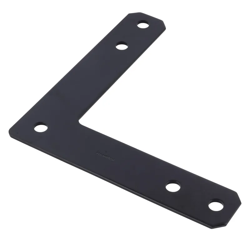 12 In. H X 12 In. W X 3/16 In. D Black Steel Corner Plate