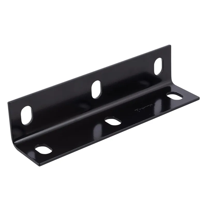 9 In. H X 2.10 In. W X 1/8 In. D Black Steel Inside/outside Brace