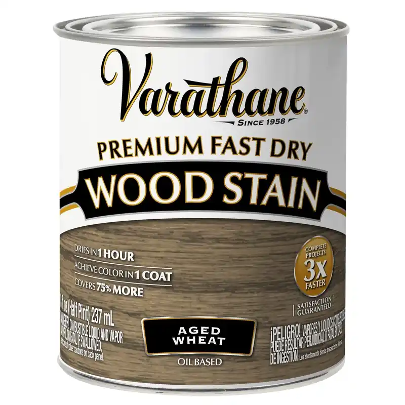 Premium Aged Wheat Oil-based Urethane Modified Alkyd Fast Dry Wood Stain 1/2 Pt
