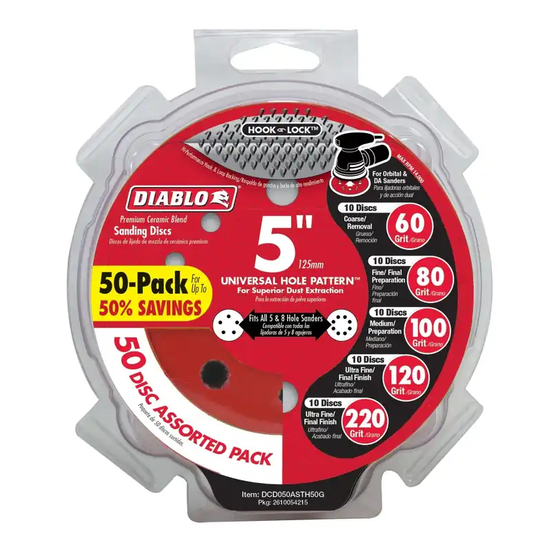 Hook And Lock 5 In. L X 5 In. W Ceramic Blend Assorted Drywall Ros Disk