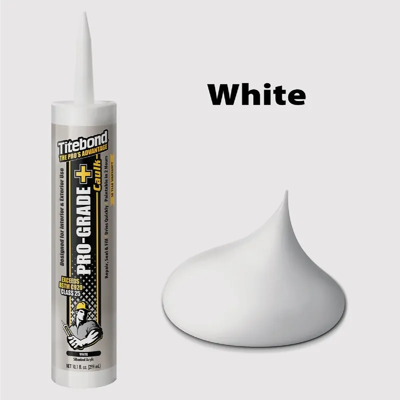 Pro-grade Plus White Siliconized Acrylic Multipurpose Caulk 10.1 Oz