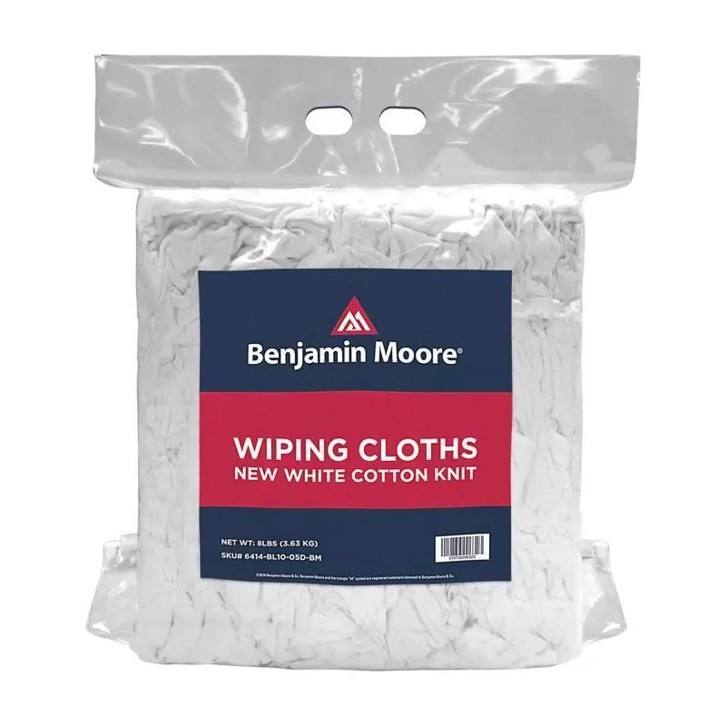 Cotton Knit Wiping Rags 8 Lb - Ideal For Cleaning, Dusting, And Painting