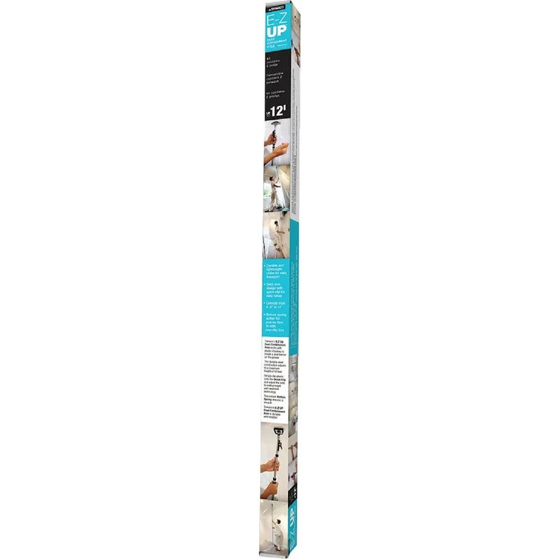 E-z Up 12 Ft. L Black/silver Steel Dust Containment Pole