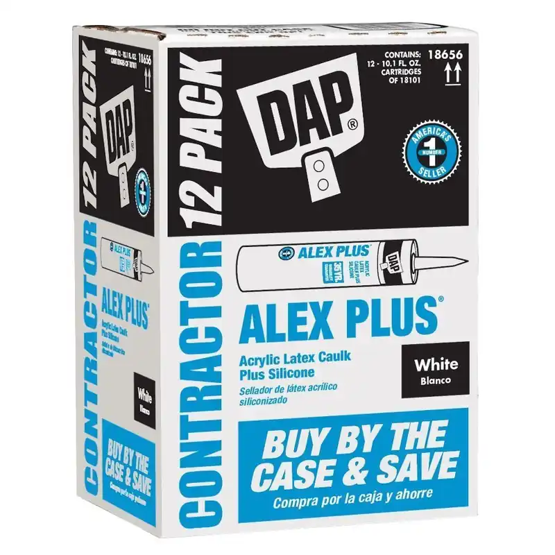 Alex Plus White Siliconized Acrylic Latex All Purpose Caulk 10.1 Oz