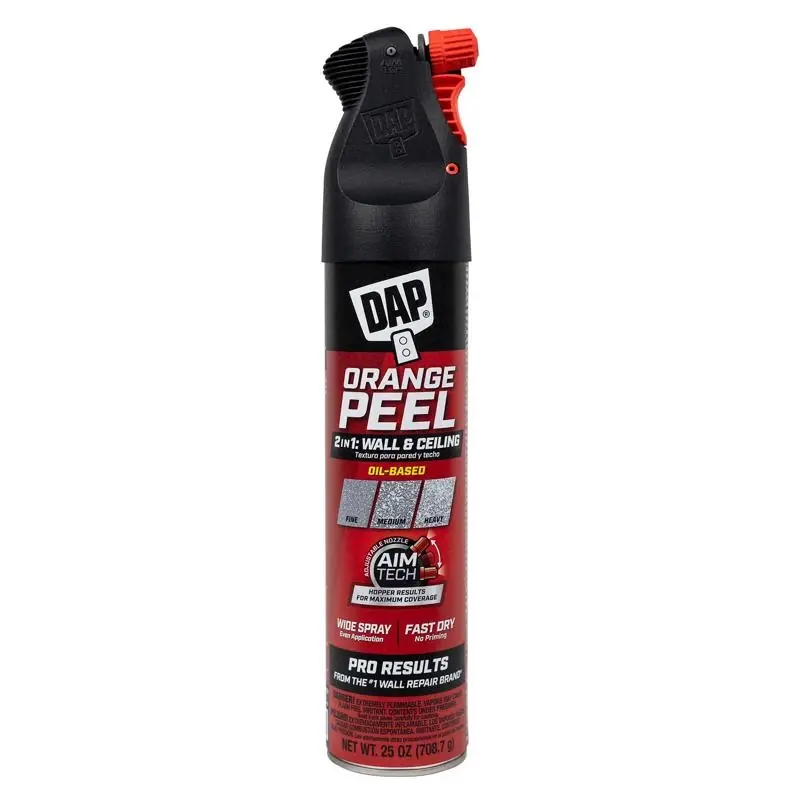 2-in-1 Orange Peel Wall & Ceiling Texture Spray, Oil Based, 25 Oz.