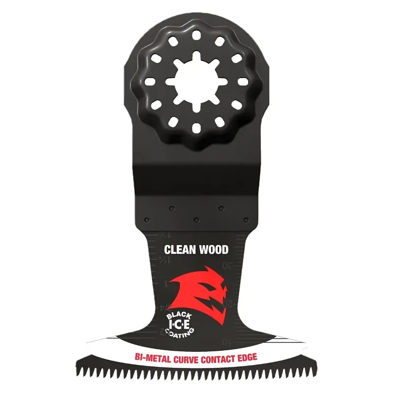 Starlock 2-1/2 In. W Bi-metal Curved Contact Edge Oscillating Blade Clean Wood 1 Pk