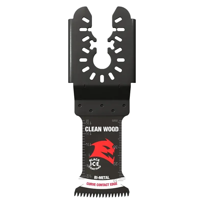 1-1/4 In. W Bi-metal Curved Contact Edge Oscillating Blade Clean Wood 10 Pk