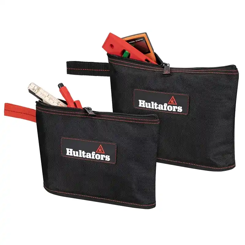 Hultafors Multi-purpose Zipper Pouches - Black Polyester, 8.5" X 12"