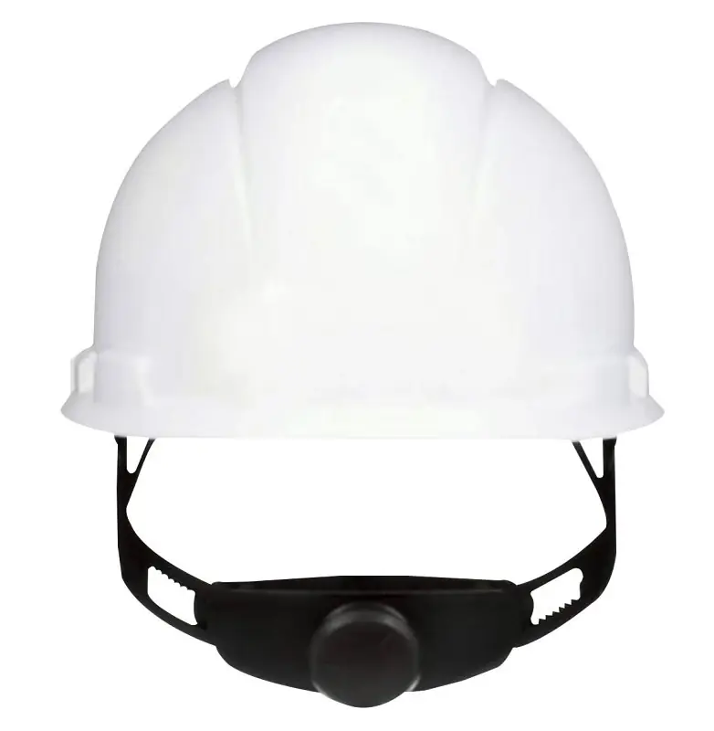 Securefit Hard Hat, White Non-vented Cap Style, Ratchet Adjustment