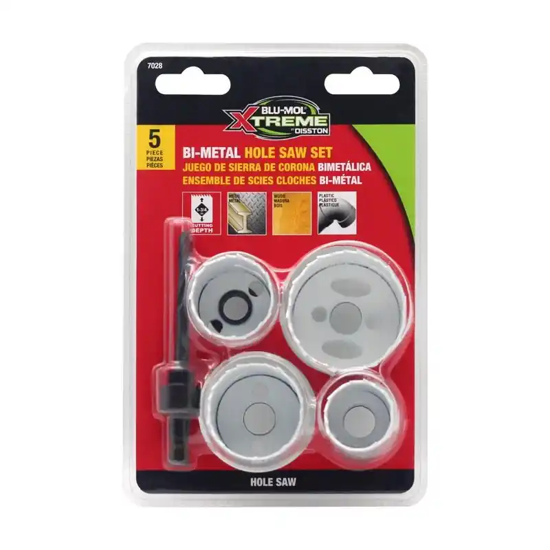 Bi-metal Hole Saw Set 5 Pieces With Quick-change Arbor