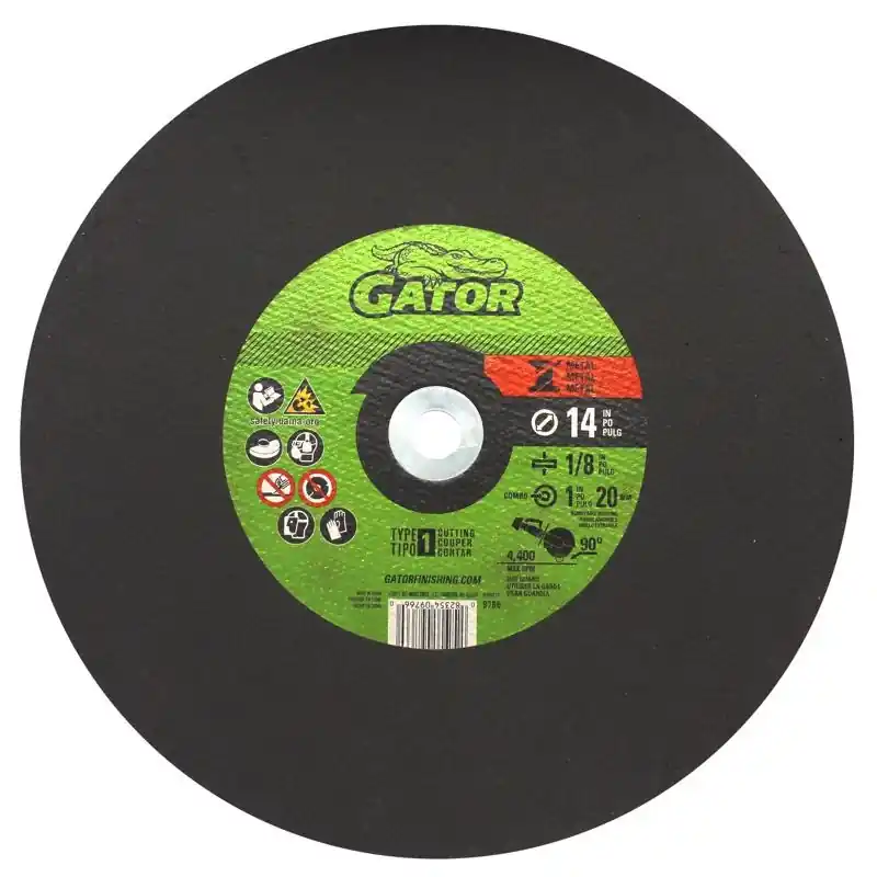 14 In. D X 1 In. X 1/8 In. Thick Aluminum Oxide Type 1 Metal Cut-off Blade 1 Pk