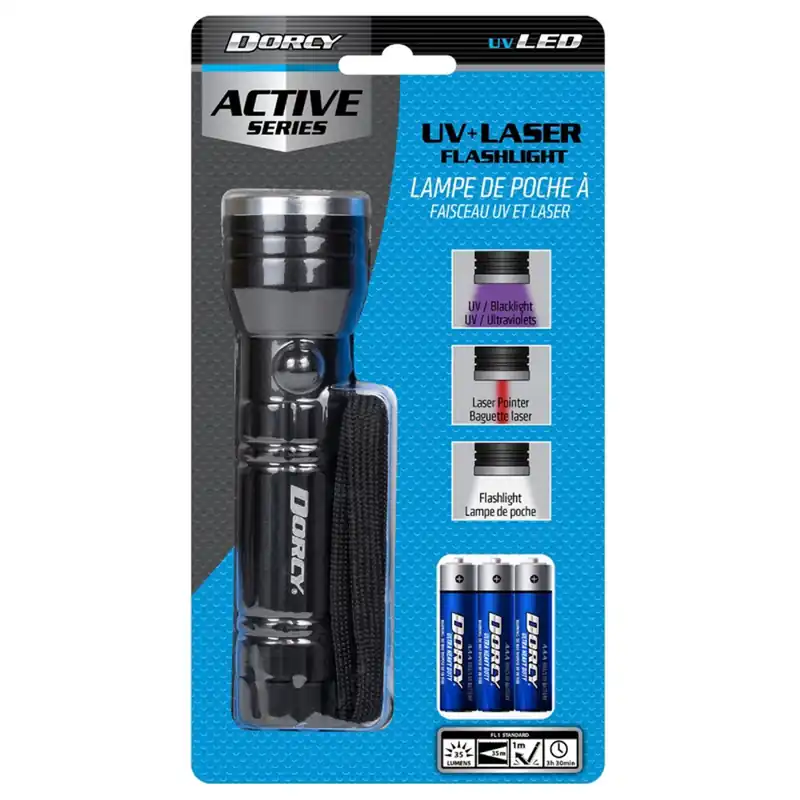 Active Series 35 Lumens Black Led Cell Flashlight With Aaa Battery