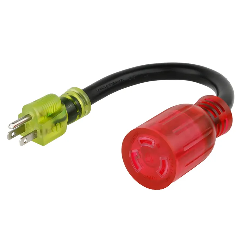 Color Connect 12/3 Sjtw 125 V 12 In. L Outdoor Adapter Cord