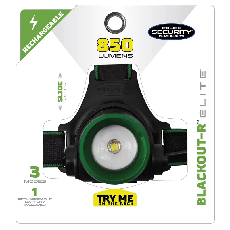 Blackout-r 850 Lumen Led Rechargeable Headlamp With Pivoting Focus