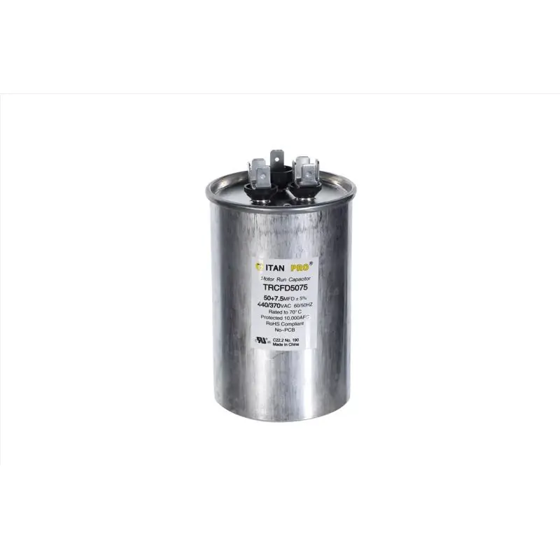Trcfd5075 50+7.5 Mfd 440v Round Dual Run Capacitor