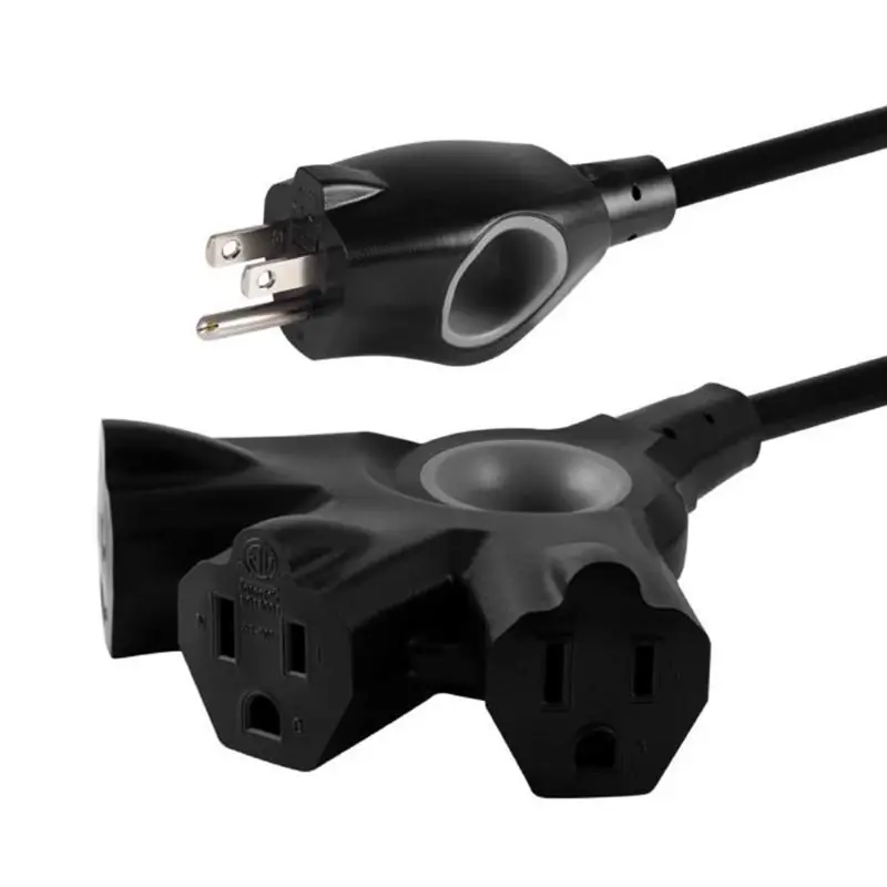 Philips Ezgrip 25 Ft. Black Extension Cord 16/3 With 3 Outlets