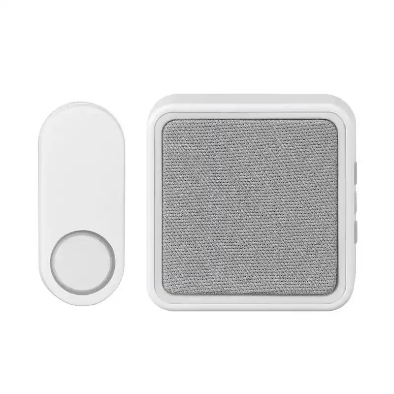 Wireless Door Bell Matte White Plastic With Multiple Songs And 300 Ft Range