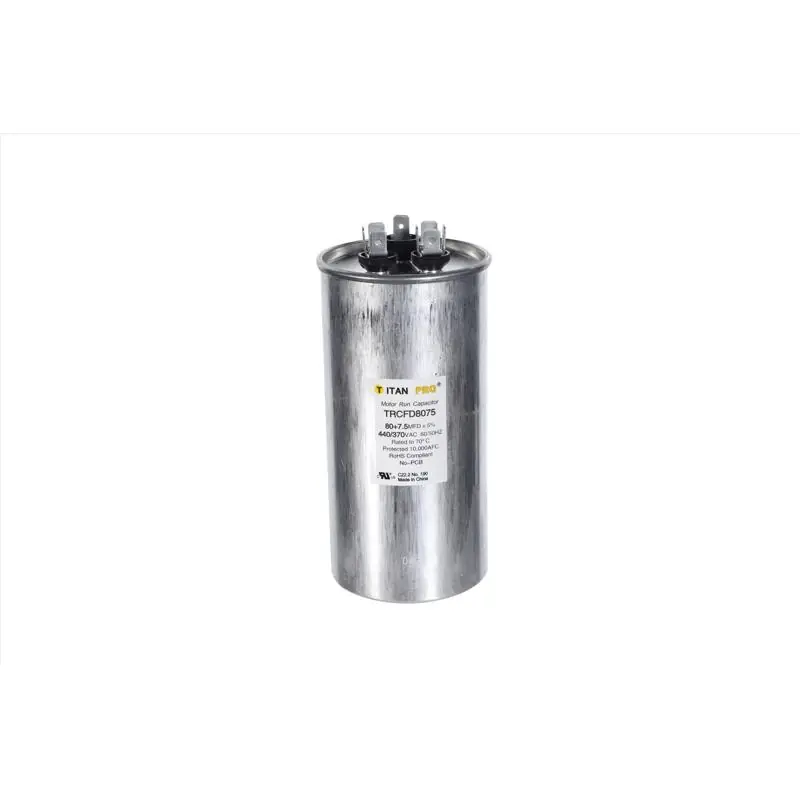 80+7.5 Mfd 440 V Round Run Capacitor For Ducted And Ductless Systems
