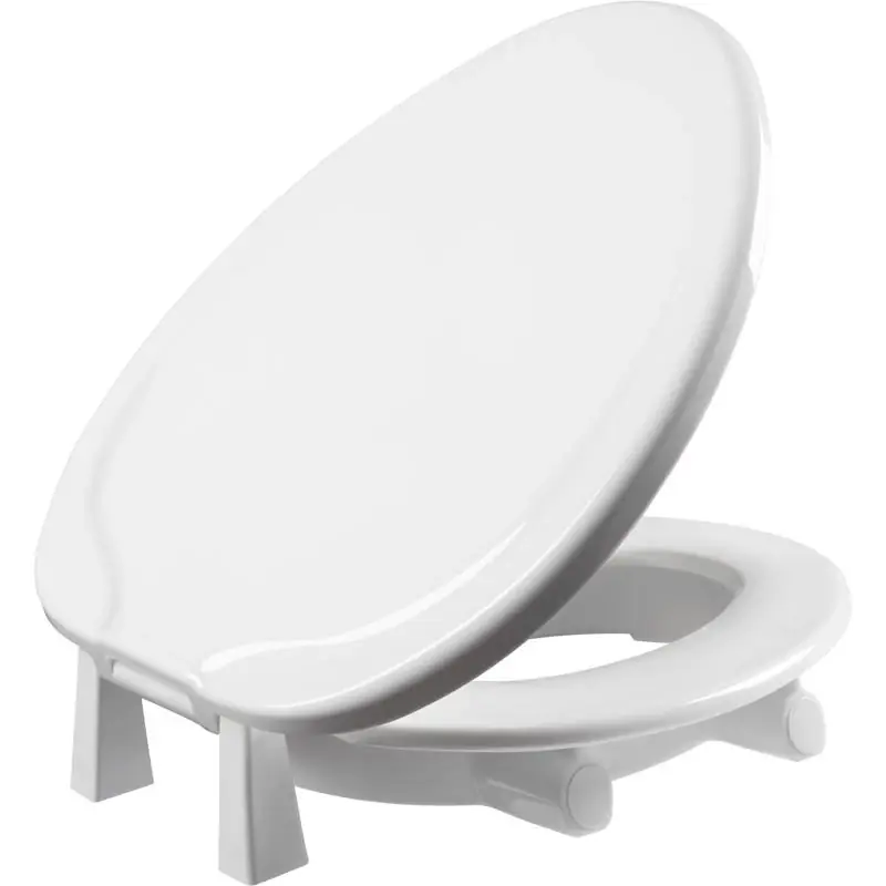 Assurance Elongated White Plastic Toilet Seat - Model E05310tss 000