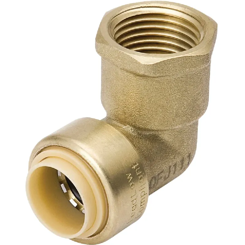 1/2 In. Pf X 1/2 In. Fpt 90 Degree Push Fit Brass Elbow 6631-303