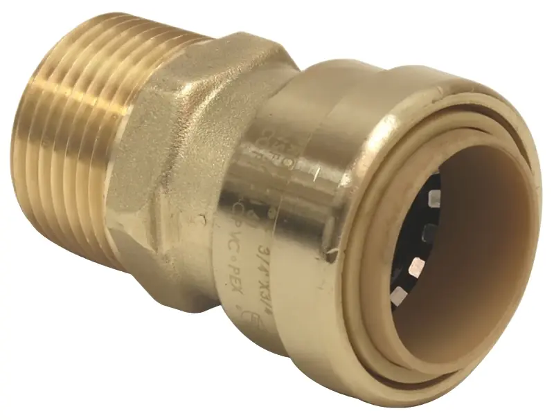 Push On Pipe Adapter, 3/4 In. Copper X Male